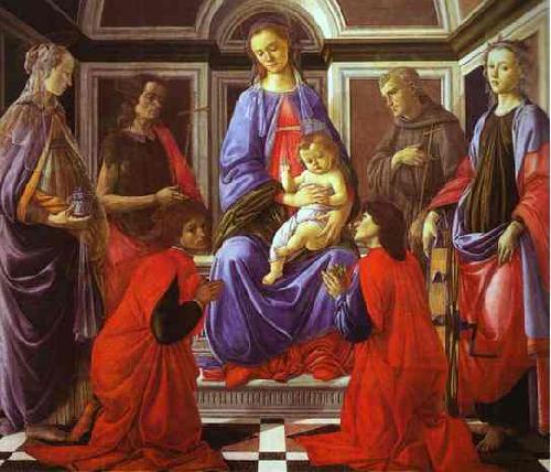 Sandro Botticelli Madonna and Child with Six Saints China oil painting art